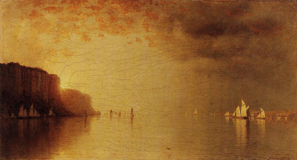 Sanford Robinson Gifford - Sunset on the Hudson