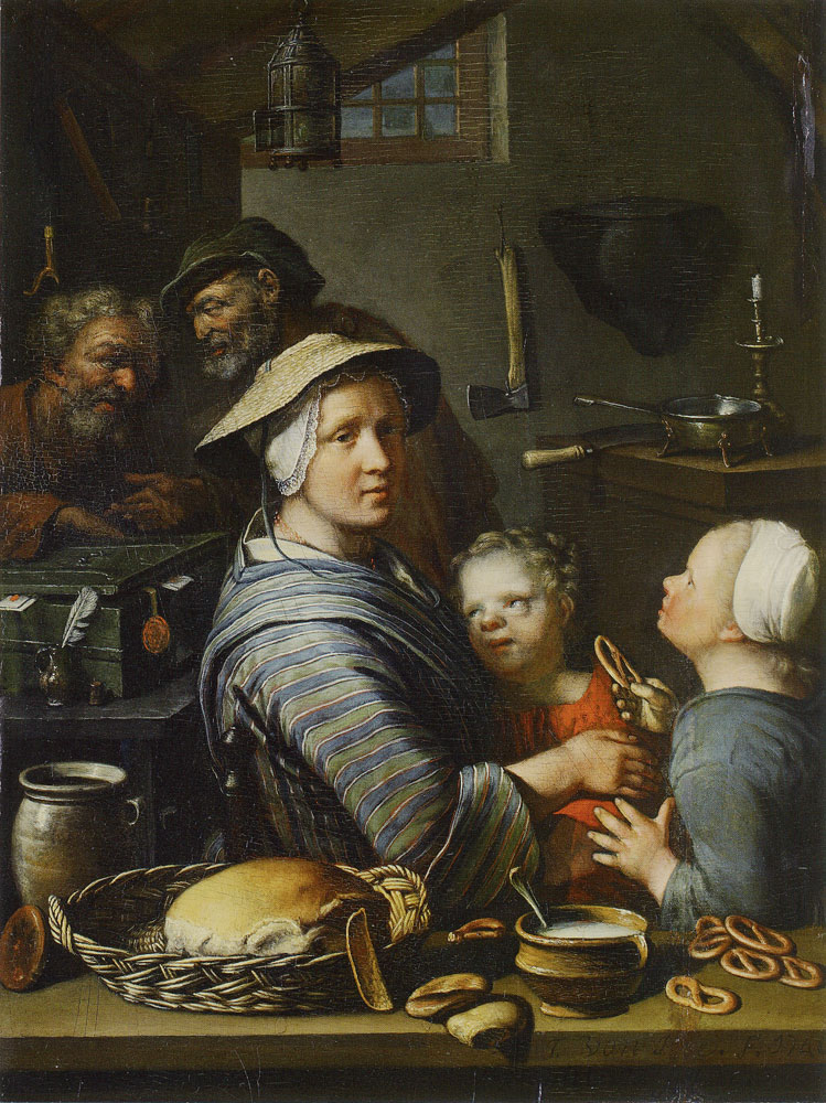 Theodor van Pee - Family in the Kitchen