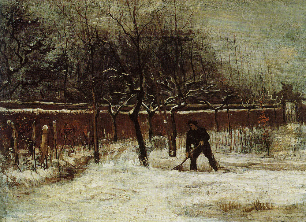 Vincent van Gogh - The parsonage garden in the snow