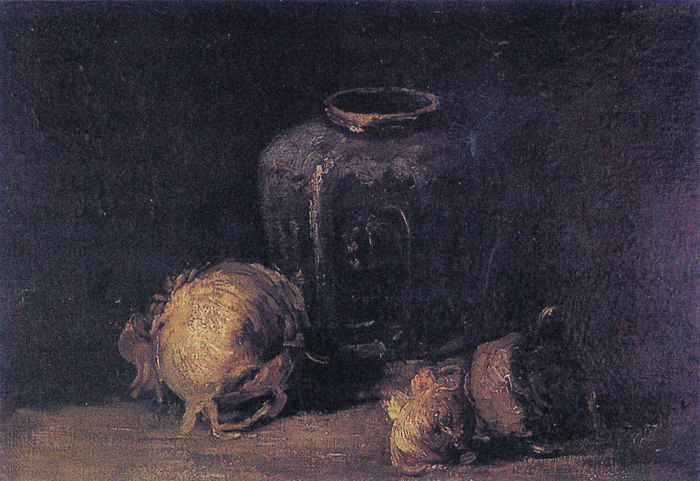 Vincent van Gogh - Still life with ginger jar and onions