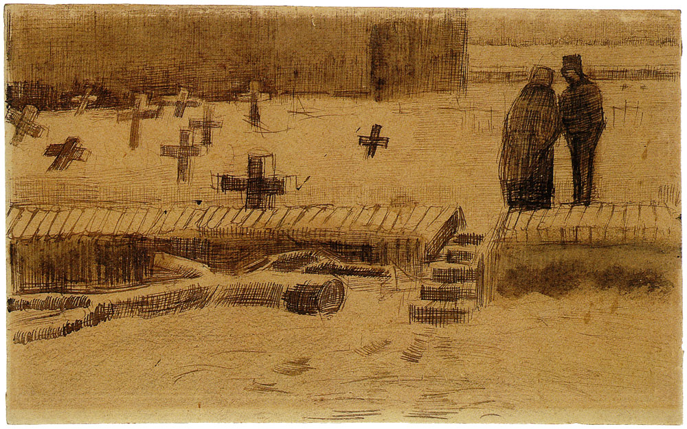 Vincent van Gogh - Churchyard in winter