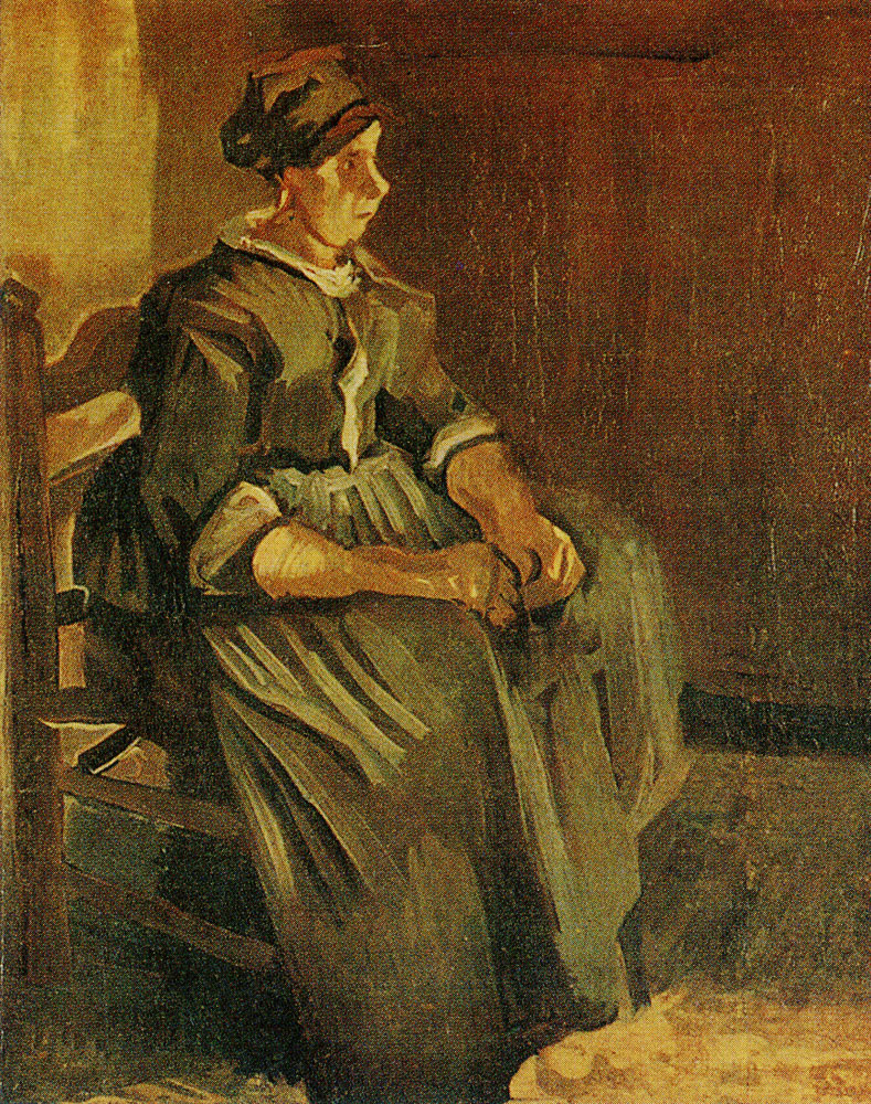 Vincent van Gogh - Peasant woman, sitting on a chair