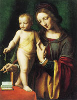 Ascribed to Bernardino Luini The Virgin and Child with a Columbine