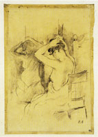 Berthe Morisot Half-naked Woman at the Window