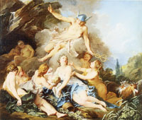 François Boucher Mercury confiding the Infant Bacchus to the Nymphs