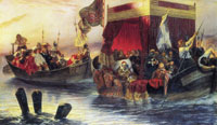 Hippolyte Delaroche The State Barge of Cardinal Richelieu on the Rhône