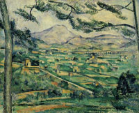 Paul Cézanne Montagne Sainte-Victoire with large pine