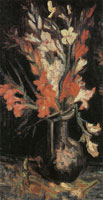 Vincent van Gogh Vase with red gladioli