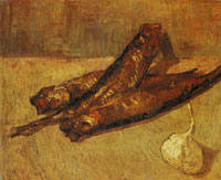 Vincent van Gogh Three red herrings and a garlic bulb