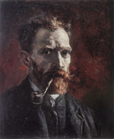 Vincent van Gogh Self-Portrait with Pipe