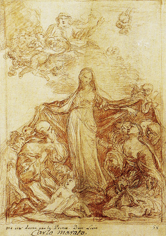 Carlo Maratta - The Virgin of Mercy with Saints Bonaventure and Eulalia