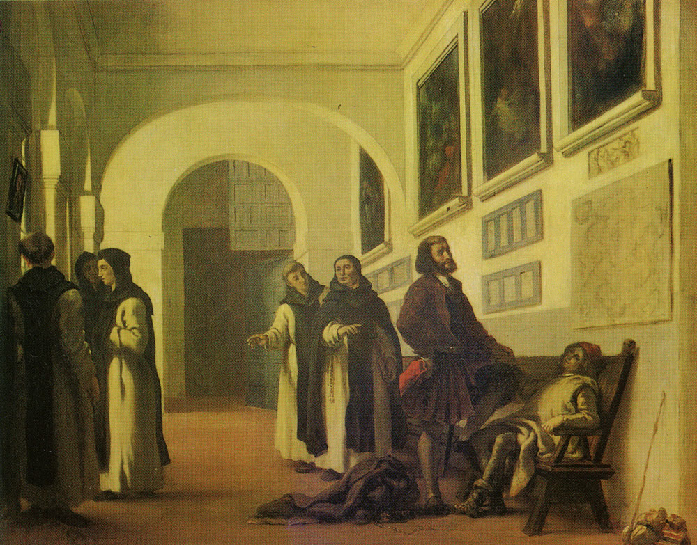 Eugène Delacroix - Columbus and his son at La Rábida