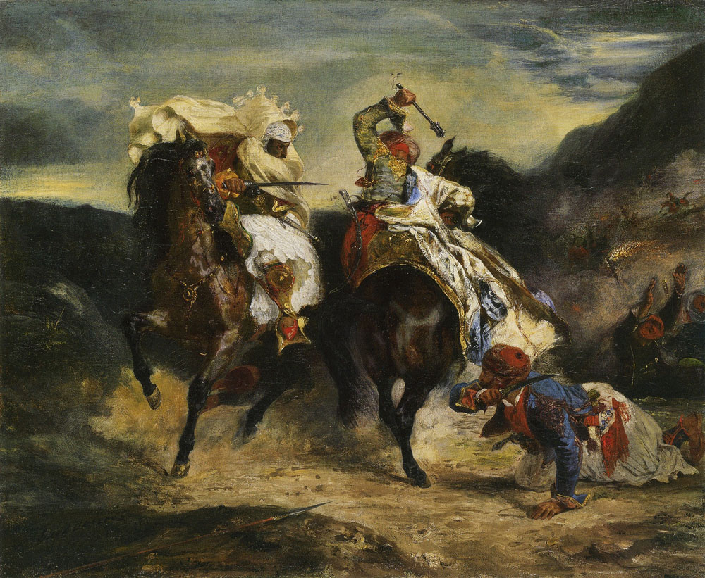 Eugene Delacroix - The Combat of the Giaour and Hassan