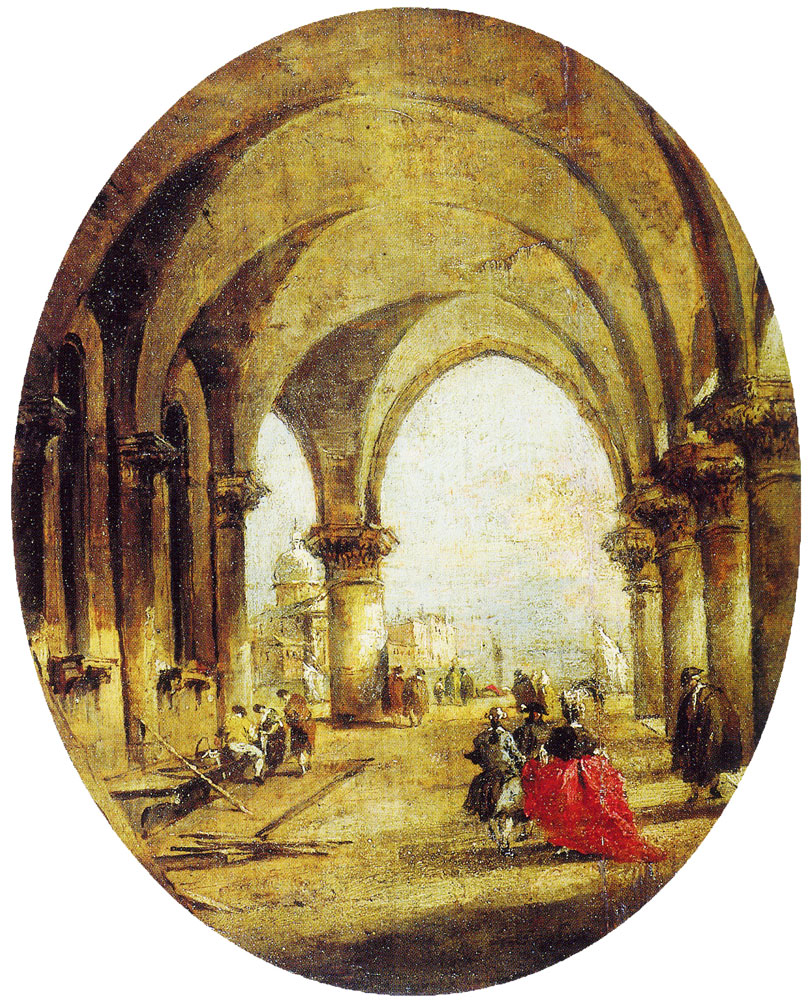 Francesco Guardi - Capriccio with the Arcade of the Doge's Palace and San Giorgio Maggiore