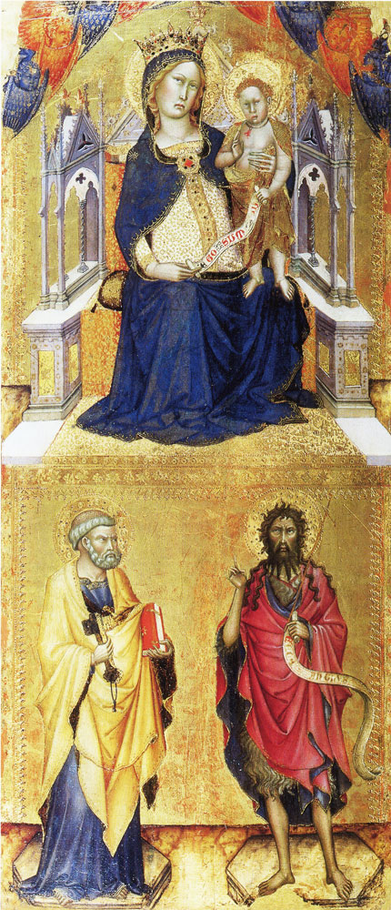 Francesco di Vannuccio - The Virgin and Child in Majesty with Saints Peter and John the Baptist
