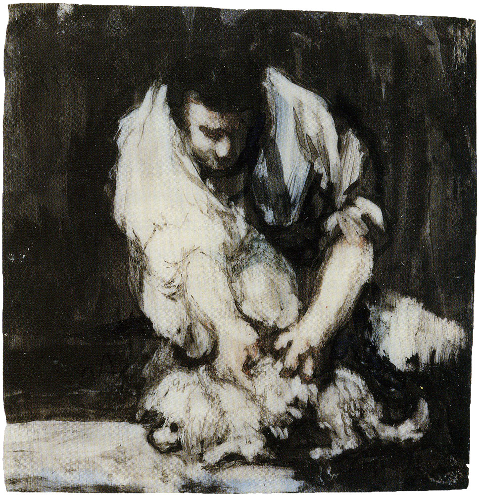 Francisco Goya - Man Picking Fleas from a Little Dog