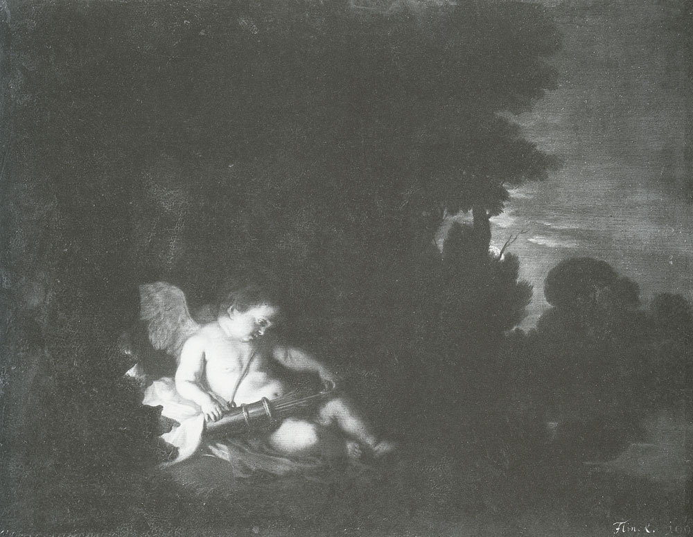 Govert Flinck - Amor in a Landscape at Night