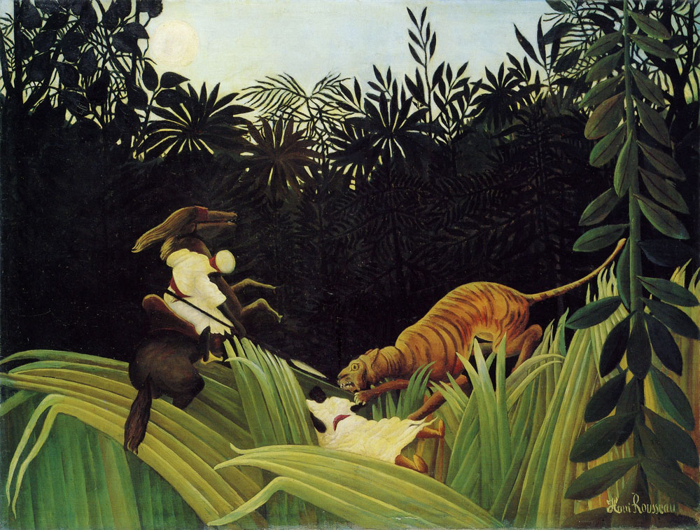 Henri Rousseau - Scouts Attacked by a Tiger