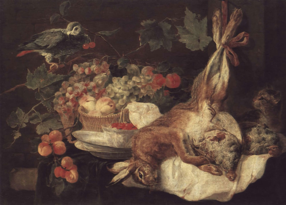 Jan Fyt - Hare, Fruit, and Parrot