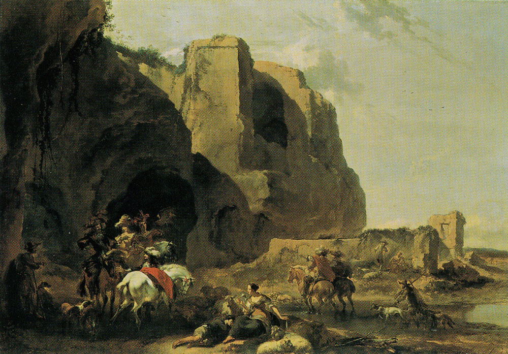 Nicolaes Berchem - Return from the Falcon Hunt