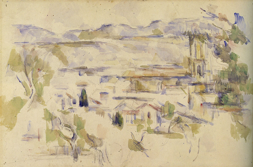Paul Cézanne - Aix cathedral seen from the studio at Les Lauves