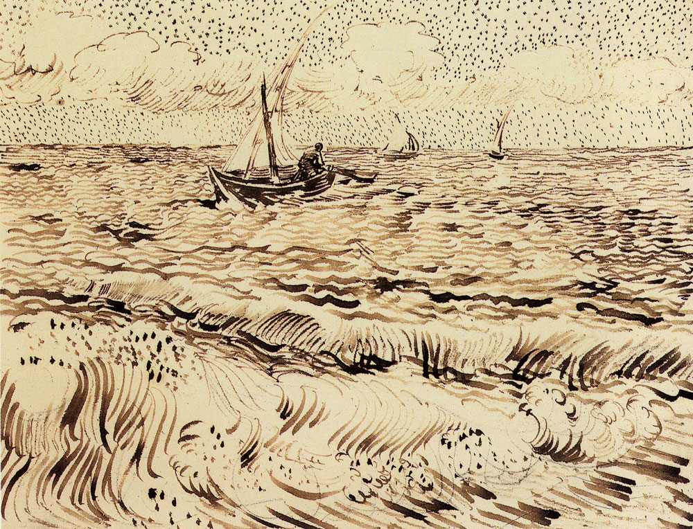 Vincent van Gogh - Fishing boats at Saintes-Maries-de-la-Mer
