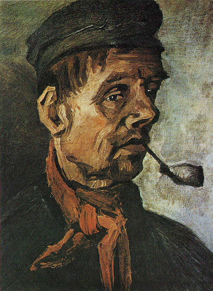 Vincent van Gogh - Peasant with pipe, head