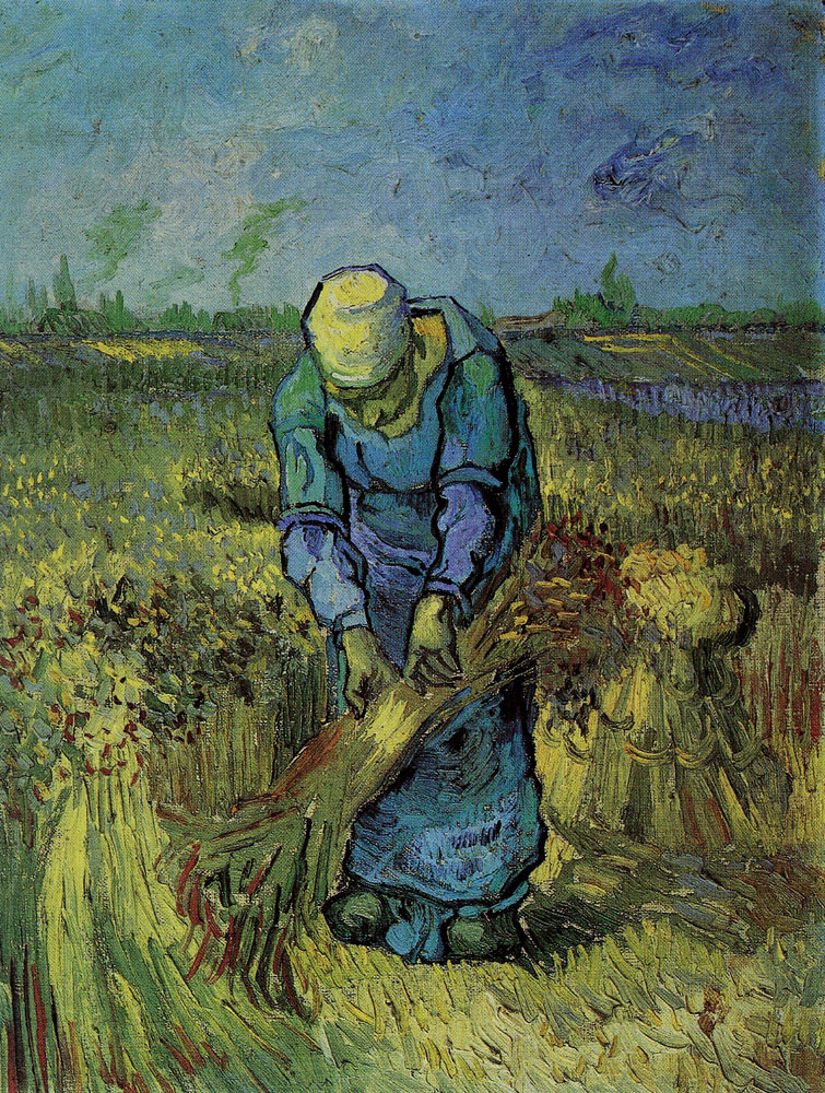 Vincent van Gogh - Peasant Woman Binding Sheaves