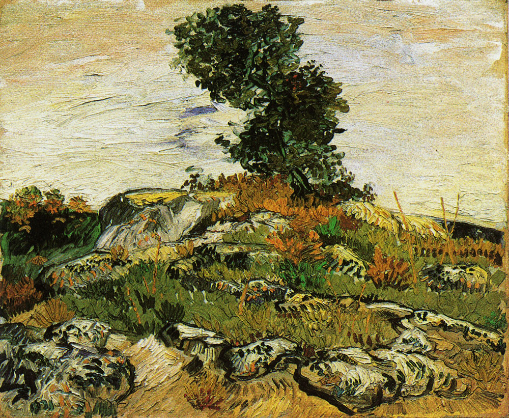 Vincent van Gogh - Rocks with Oak Tree