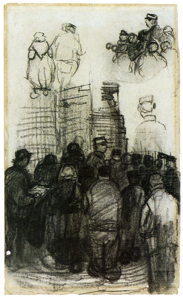 Vincent van Gogh - Sketches for the Drawing of an Auction