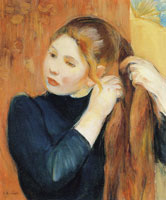Berthe Morisot Young Girl Braiding her Hair