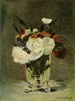 Edouard Manet Flowers in a crystal vase
