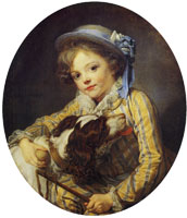 Jean-Baptiste Greuze Boy with a Dog