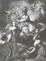 Jürgen Ovens Allegory on the crowning of Queen Hedwig Eleonore of Sweden by the goddess Minerva
