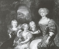 Jürgen Ovens Duchess Frederica Amalie of Holstein-Gottorf with three children
