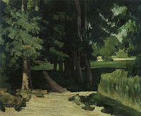 Paul Cézanne Chestnut trees and basin at the Jas de Bouffan