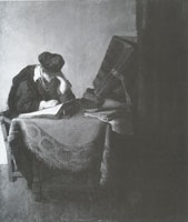 Anonymous School of Rembrandt Young scholar reading in a study