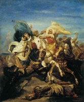 Theodore Chasseriau Combat of Arab horsemen