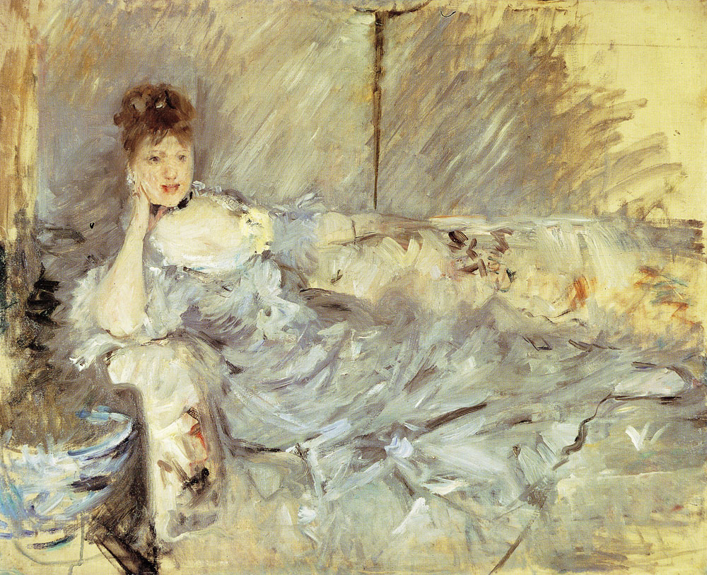 Berthe Morisot - Young Woman in Grey, Reclining