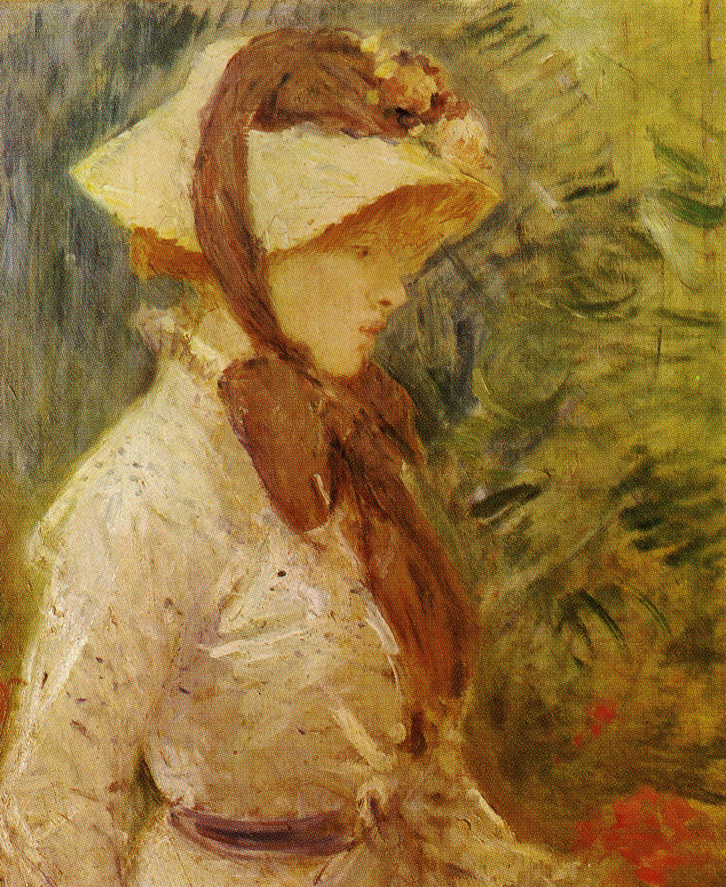 Berthe Morisot - Youn woman with a straw hat