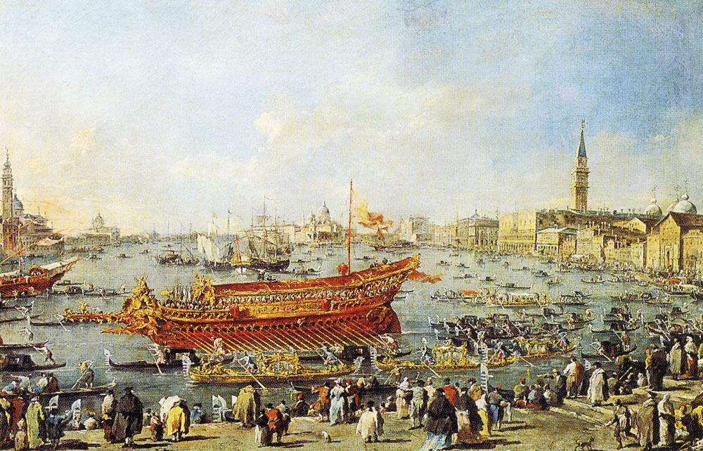 After Canaletto - Venice: the Bacino di San Marco on Ascension Day
