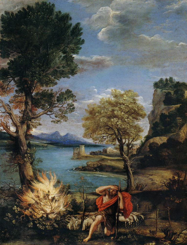 Domenichino - Landscape with Moses and the Burning Bush