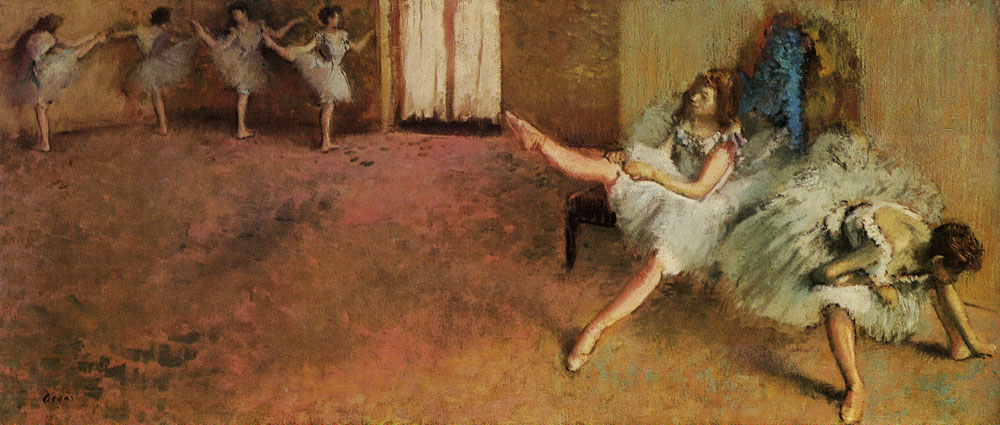 Edgar Degas - Before the ballet