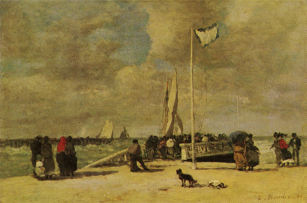 Eugène Boudin - On the jetty