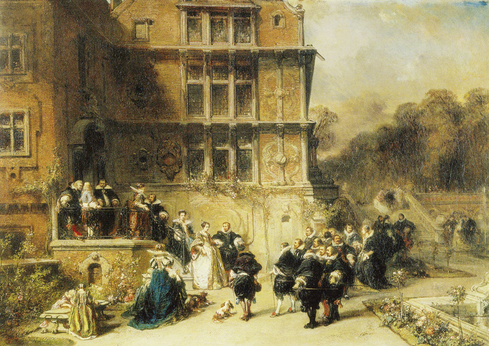 Eugene Isabey - Court Reception at a Château