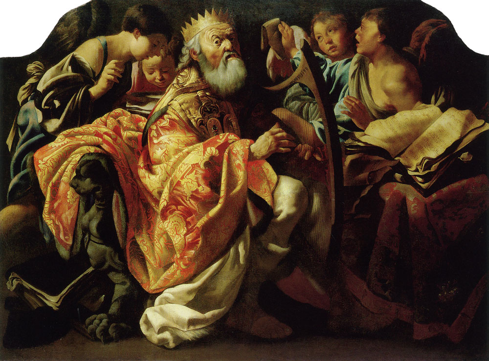 Copy after Hendrick ter Brugghen - King David playing the harp