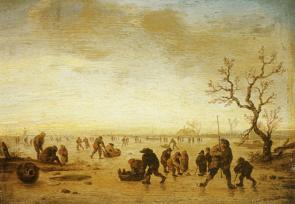 Isaac van Ostade - Winter Landscape with Skaters