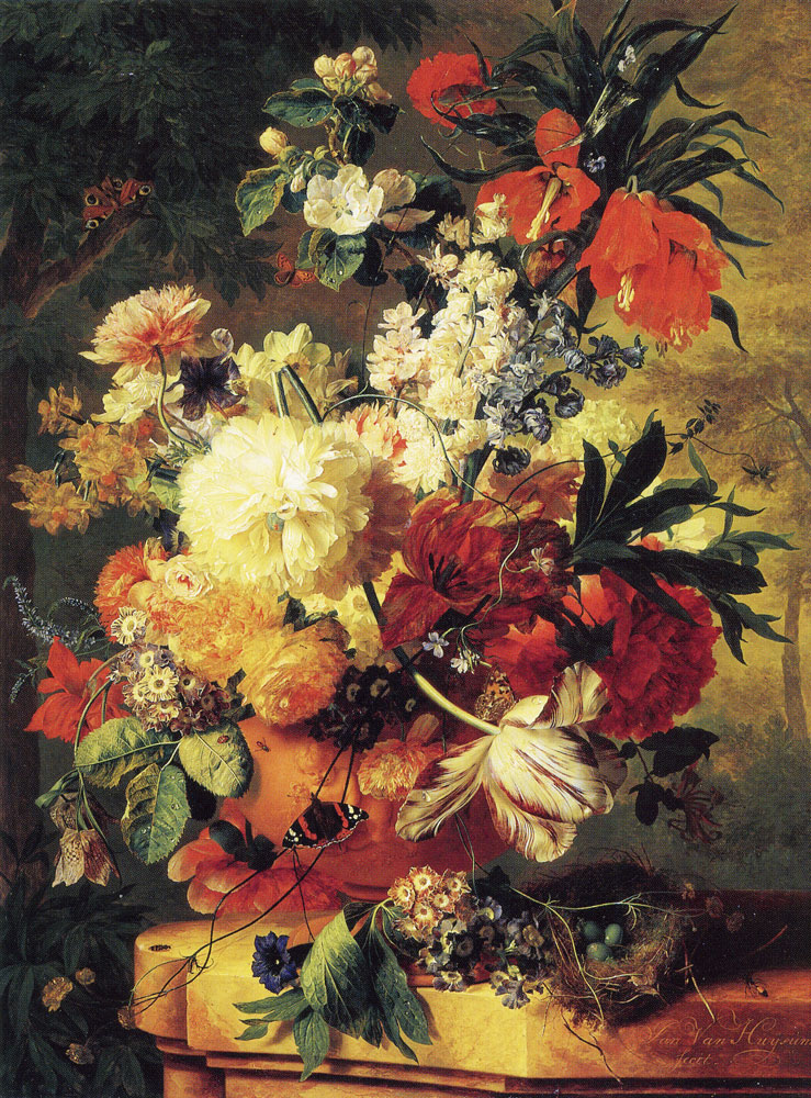 Jan van Huysum - Flowers in a Vase