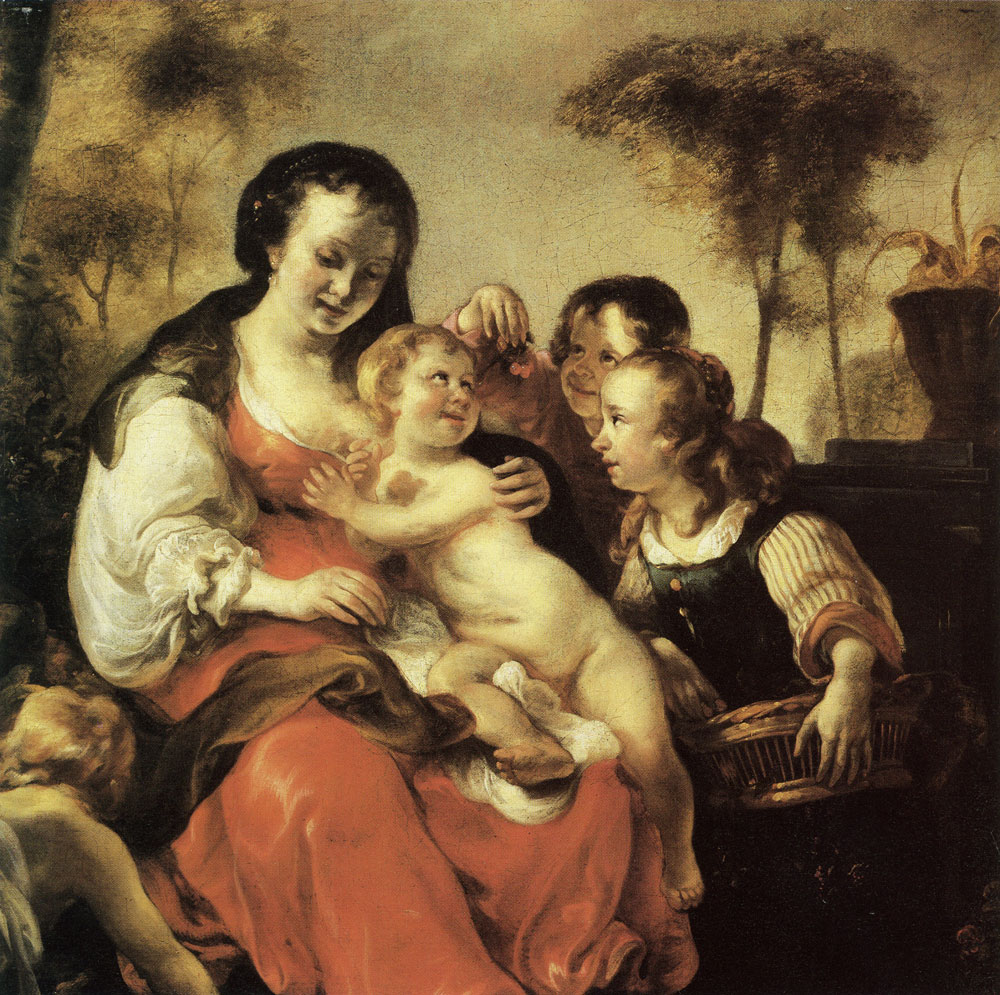 Jan van Noordt - A mother with four children