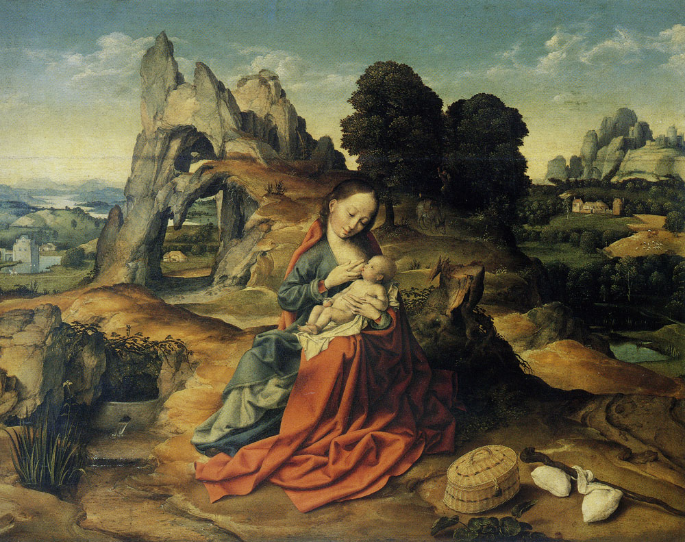 Joos van Cleve - The rest on the flight into Egypt